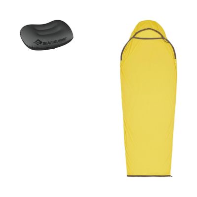 Sea to Summit Sleep System: Aeros Ultralight Pillow and Reactor Sleeping Bag Liner