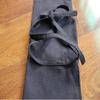 EKENDOCOM Kenshin Cotton Shinai Bag for 3 shinais with shoulder strap 100% cotton kendo shinai case with Cotton inner layer, Navy view 4