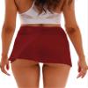 Linjinx Women's Ballet Wrap Skirt Chiffon Dance Gymnastics Costumes with Adjustable Waist Tie Burgundy Medium view 3