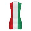Zakqeik Women's Summer Sleeveless Polo-Shirt Italian Flag Dress for Girls Cute Skirts L view 2