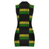 Zakqeik Women's Summer Sleeveless Polo-Shirt Jamaica Flag Dress for Girls Cute Skirts L view 2