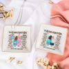 KEMEILA Custom Ceramic Jewelry Tray With Photo/Text Personalized Picture Trinket Dish Birthday Gifts For Daughter From Mom Ring Organizer with Golden Edged view 2