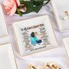 KEMEILA Custom Ceramic Jewelry Tray With Photo/Text Personalized Picture Trinket Dish Birthday Gifts For Daughter From Mom Ring Organizer with Golden Edged view 4