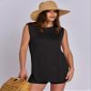 ANRABESS Women Summer 2 Piece Outfits Sleeveless Knit Sweater Top & Shorts Soft Lounge Sets Travel Beach 2026 Spring Clothes Black X-Large view 2