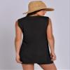 ANRABESS Women Summer 2 Piece Outfits Sleeveless Knit Sweater Top & Shorts Soft Lounge Sets Travel Beach 2026 Spring Clothes Black X-Large view 4