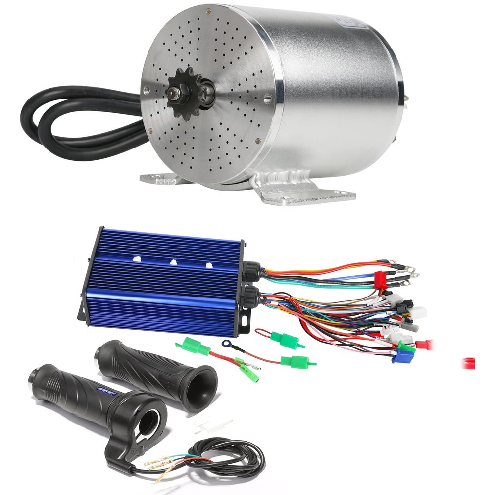 YC Yier 72V 3000W High Speed Brushless Motor Kit, DIY Brushless Motor Controller Kit with Throttle, Suitable for Electric Bicycle Scooter E Bike Parts Go Kart Golf Cart