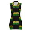 Zakqeik Women's Summer Sleeveless Polo-Shirt Jamaica Flag Dress for Girls Cute Skirts M view 1