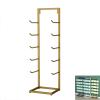 CMYUN Yoga Mat Holder Yoga Mat Storage with Foot Pad, Metal Yoga Mat Holder for Home Gym Office Fitness Club, 1 Layer can Hold 2 Foam Rollers, Gym Storage (Color : Gold) view 1