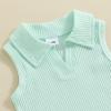JLKGICF Toddler Girl Summer Outfit Solid Ribbed Knit Tank Tops Floral Print Pleated Mini Skirts with Belt 2Pcs Clothes Set (Cute Daisy Green, 12-18 Months) view 4