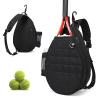 KAVIGOR Tennis Bag, Tennis Backpack Holds 2 Rackets, Quilted Crossbody Sling Bag, Waterproof Pickleball Bags with Safety Pocket for Women and Men view 1