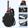 KAVIGOR Tennis Bag, Tennis Backpack Holds 2 Rackets, Quilted Crossbody Sling Bag, Waterproof Pickleball Bags with Safety Pocket for Women and Men view 2