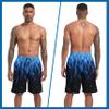FT FENTENG Mens Swim Trunks with Compression Liner, Blue Flame Men Bathing Suit Swimming Trunks 9 inch Inseam Board Shorts Men's Swimwear, 4 Way Stretch Beach Shorts Quick Dry Swimsuits, XXL view 2
