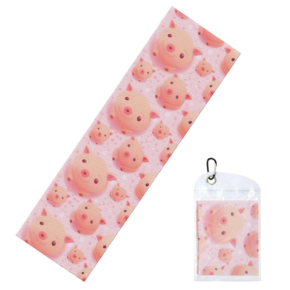 YYHWHJDE Cold Exercise Towel 12x40 in Ice Towel Soft Breathable Chilly Towel for Yoga Sport Running Gym Workout Fitness Cute Pink Pig Printing