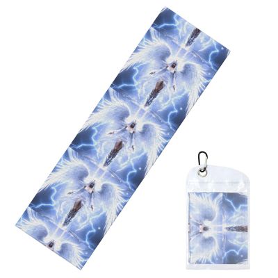YYHWHJDE Cold Exercise Towel 12x40 in Ice Towel Soft Breathable Chilly Towel for Yoga Sport Running Gym Workout Fitness Supernatural Inspiration Printing, Black