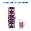 YYHWHJDE Cold Exercise Towel 12x40 in Ice Towel Soft Breathable Chilly Towel for Yoga Sport Running Gym Workout Fitness UK Flag Printing, Black view 2