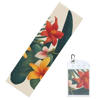 YYHWHJDE Cold Exercise Towel 12x40 in Ice Towel Soft Breathable Chilly Towel for Yoga Sport Running Gym Workout Fitness Tropical Flowers Pattern