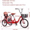 Adult Tricycle, Adult Trikes for Shopping Travel 3 Wheel Tricycle, 20 Inch Three-Wheeled Bicycles Cruise Trike with Back Seat Shopping Basket Go Carts for Leisure Picnics Pedal Bikes City Bike view 2