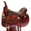 COLTORO Western Cowhide Leather Barrel Racing Horse Saddle Tack Size 15 Inch Seat Set (Brown) view 2
