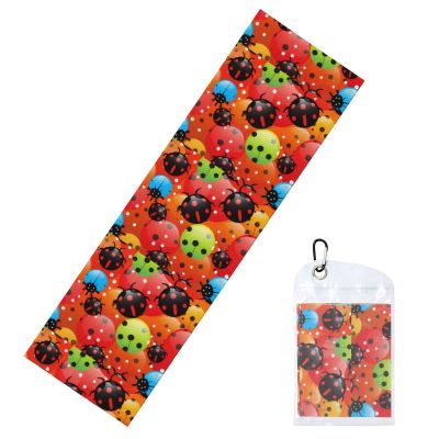 YYHWHJDE Cold Exercise Towel 12x40 in Ice Towel Soft Breathable Chilly Towel for Yoga Sport Running Gym Workout Fitness Ladybugs Cartoon Pattern Picture