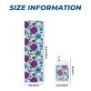 YYHWHJDE Cold Exercise Towel 12x40 in Ice Towel Soft Breathable Chilly Towel for Yoga Sport Running Gym Workout Fitness Purple and Teal Flowers Printing view 2