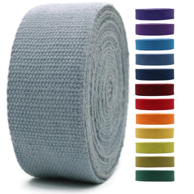 2" & 1.5'' & 1" Cotton Webbing - 5 Yards - 50+ Colors -%100 Natural Cotton - Turkish Woven - Heavy Duty 1 Inch 1.5 Inch 2 Inch Canvas Webbing for Sewing Straps Bags Climbing Indoors Craft DIY 11565