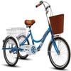HAOKAZLBR Adult Tricycle, Adult Trikes for Shopping Travel Adult Tricycle 20 Inch Manpower Pedal with Adjustable Seat 3 Wheel Bicycle with Shopping Basket Lights Bell for Men Women, oujinmm2024327 view 1