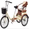 HAOKAZLBR Adult Tricycle, Adult Trikes for Shopping Travel Tricycle for Adults Tricycle Adult, 6 Speed Foldable 3 Wheel Cruiser Bike Trike 20 Inch Wheels Three-Wheeled Bicycle with Children Rear Seat view 1