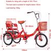 HAOKAZLBR Adult Tricycle, Adult Trikes for Shopping Travel Safe Mini Adult Tricycle Foldable with Basket and Back Seat 16inch 3 Wheeled Bicycle for Men Women Recreation Shopping Exercise view 2