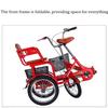 HAOKAZLBR Adult Tricycle, Adult Trikes for Shopping Travel Safe Mini Adult Tricycle Foldable with Basket and Back Seat 16inch 3 Wheeled Bicycle for Men Women Recreation Shopping Exercise view 3