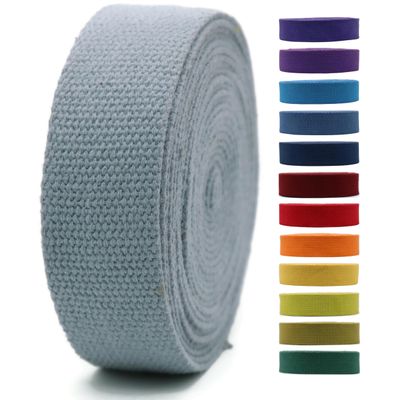 2" & 1.5'' & 1" Cotton Webbing - 5 Yards - 50+ Colors -%100 Natural Cotton - Turkish Woven - Heavy Duty 1 Inch 1.5 Inch 2 Inch Canvas Webbing for Sewing Straps Bag Climbing Indoors Craft DIY 11564