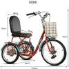 HAOKAZLBR Adult Tricycle, Adult Trikes for Shopping Travel Mini Adult Tricycle Trike Three Wheels Bicycle with Front Rear Large Basket Seniors Men Women Picnics & Shopping 3 Wheel Bike Trike view 2