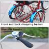 HAOKAZLBR Adult Tricycle, Adult Trikes for Shopping Travel Mini Adult Tricycle Trike Three Wheels Bicycle with Front Rear Large Basket Seniors Men Women Picnics & Shopping 3 Wheel Bike Trike view 3
