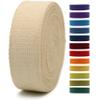 2" & 1.5'' & 1" Cotton Webbing - 5 Yards - 50+ Colors -%100 Natural Cotton - Turkish Woven - Heavy Duty 1 Inch 1.5 Inch 2 Inch Canvas Webbing for Sewing Straps Bag Climbing Indoors Craft DIY 11584 view 1