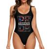 NineFit Basics Puerto Ricans Dominican Republic Women's One Piece Swimsuit Bathing Suit Scoop Neck U Back Athletic Modest Swimwear Small view 1