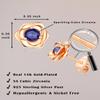 14K Gold Plated 925 Sterling Silver Post Rose Flower Stud Earrings for Women Birthstone Cubic Zirconia Studs Earrings Hypoallergenic & Nickel Free Jewelry Rose Gold Plated Sapphire view 3