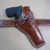 Azula Custom Leather Cross Draw Outdoor Gun Belt Holster for Colt Anaconda 6" Barrel Revolver Brown Right Hand view 3