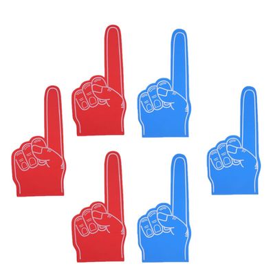 Cabilock 6pcs Cheerleading Finger Hand Sports Accessories for Soccer Basketball and Events Comfortable Material Reusable Design for Team Spirit and Celebrations