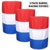 55 Gallon Barrel Covers for Barrel Racing Set of 3 Drum Covers-Works with Steel, Plastic or Fiber Barrels for Racing, Durable 600D Polyester UV Resistant, Open or Tight Head Compatible view 2