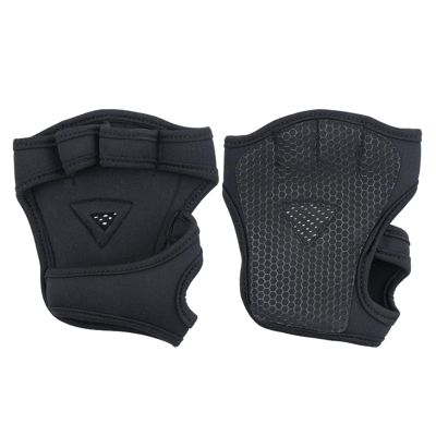 FGDTREE 2Pcs Weightlifting Gloves Men Women Silicone Non-Slip Breathable Four Finger Fitness Exercise Gloves Workout Grip Gloves Weight Lifting Gloves
