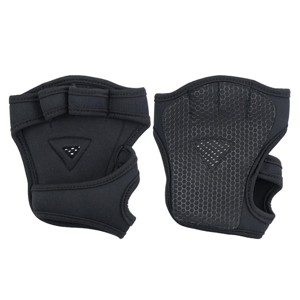 FGDTREE 2Pcs Weightlifting Gloves Men Women Silicone Non-Slip Breathable Four Finger Fitness Exercise Gloves Workout Grip Gloves Weight Lifting Gloves