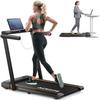 Acezoe 2 in 1 Foldable Treadmill, 2.5HP Under Desk Treadmill with Smart APPs, 12 HIIT Modes and Touch Screen, Portable Walking Treadmills for Home Small Office, 265lbs Capacity view 1