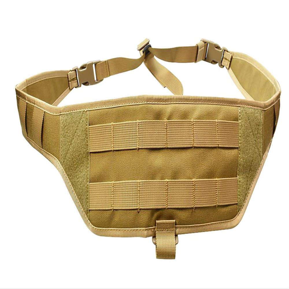 Hdlsina Tactical MOLLE Chest Platform Universal Chest Mounting Harness Adjustable Concealed Carry Fit Left & Right Shoulder (TAN)