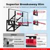 IGL Wall Mount Basketball Hoop, 54in Basketball Hoop Outdoor with Shatterproof Backboard, 7.5ft-10FT Height Adjustable,Heavy Duty Breakaway Rim Combo Fit Most Slanting Roofs view 4