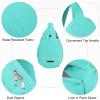 apott Green Tennis Sling Bag Waterproof Tennis Crossbody Backpack for Pickleball Racketball for Men Women view 2