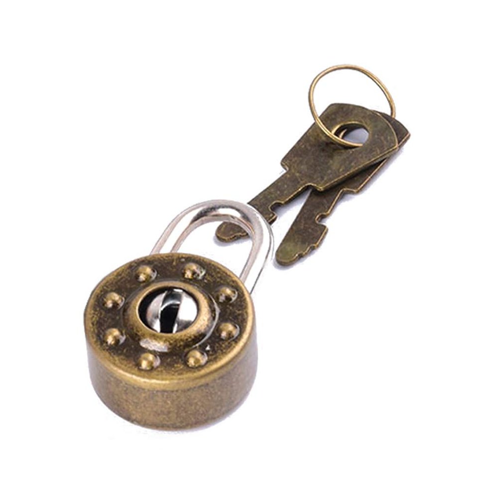 Montesy Metal Padlock Small Luggage Box for Key Lock with for Key Bag Suitcase Decor Accessories Key Lock with Key