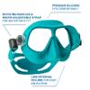 SCUBAPRO Steel Comp Freediving Mask, with Dual Lens and Frameless, Low Volume Design, Turquoise view 4
