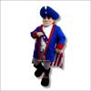 Handsome Patriot Mascot Costume in Blue Coat Adult Size for Men & Women view 1