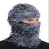 ROXUN Distressed Ski Mask Balaclava, Yeat Shiesty Fluffy Knitted Full Face Mask for Men/Women Gray Mixed view 1
