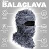 ROXUN Distressed Ski Mask Balaclava, Yeat Shiesty Fluffy Knitted Full Face Mask for Men/Women Gray Mixed view 3