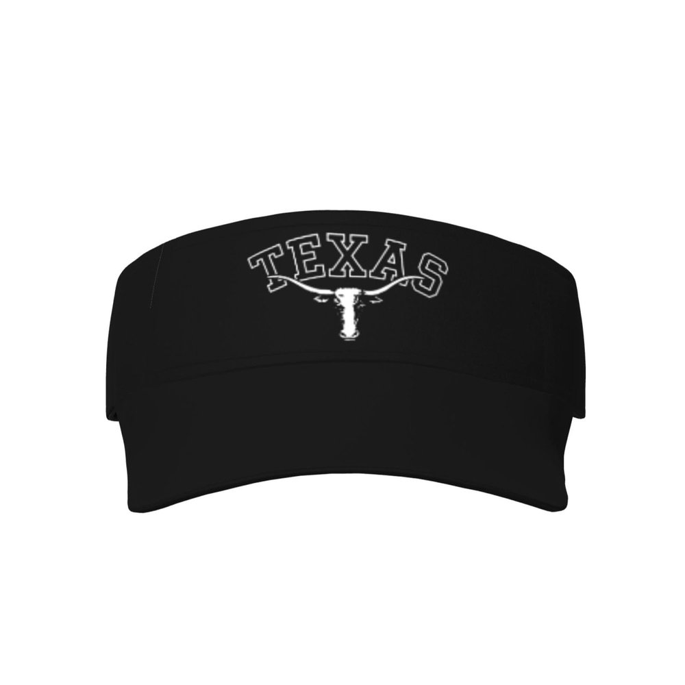 Byoblu Texas Longhorn Lone Star State Texas Strong Sport Sun Visor Hats Empty Top Baseball Golf Cap Tennis Sport Hat Black